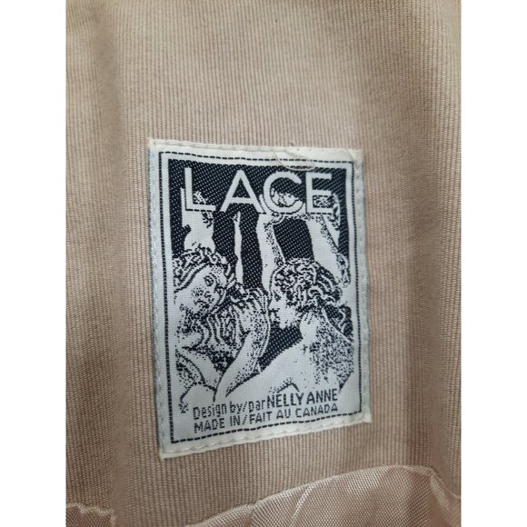 Vintage Fairy Boho Romantic Jacket Long Coat Womens M Beige Tree Floral Artsy - Picture 12 of 13